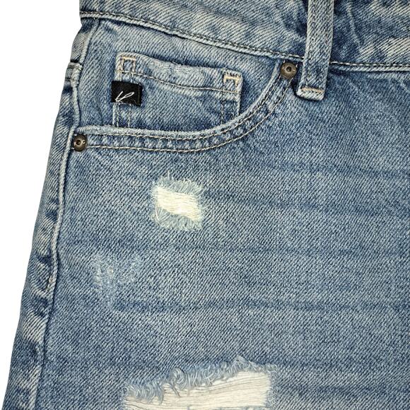 Kancan Shorts Womens Size S Blue Distressed Cowgirl Beachy Preppy Cleangirl - Picture 4 of 10